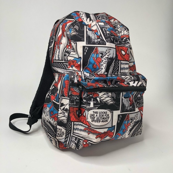 spiderman comic backpack